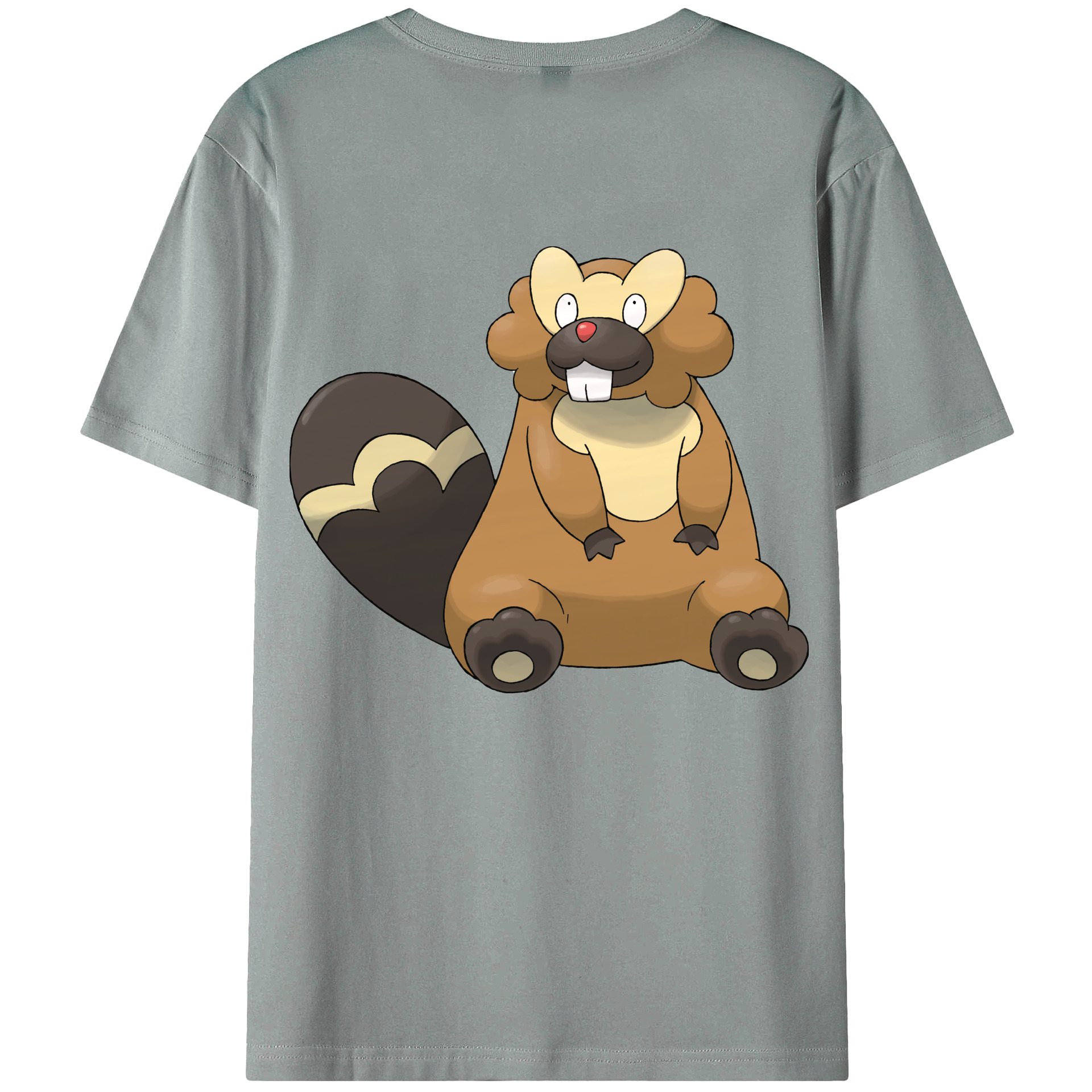 （画像用） ポケットモンスター Pokémon 綿100％ メンズ半袖Tシャツ（バックプリント） 通気性